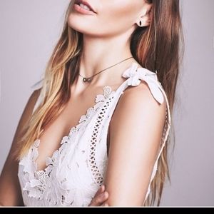 Saylor + Free People White Lace Romper